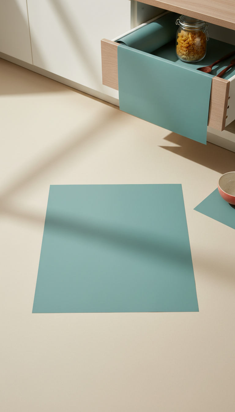 Homey Teal Pre-Cut Shelf Liner Sheet